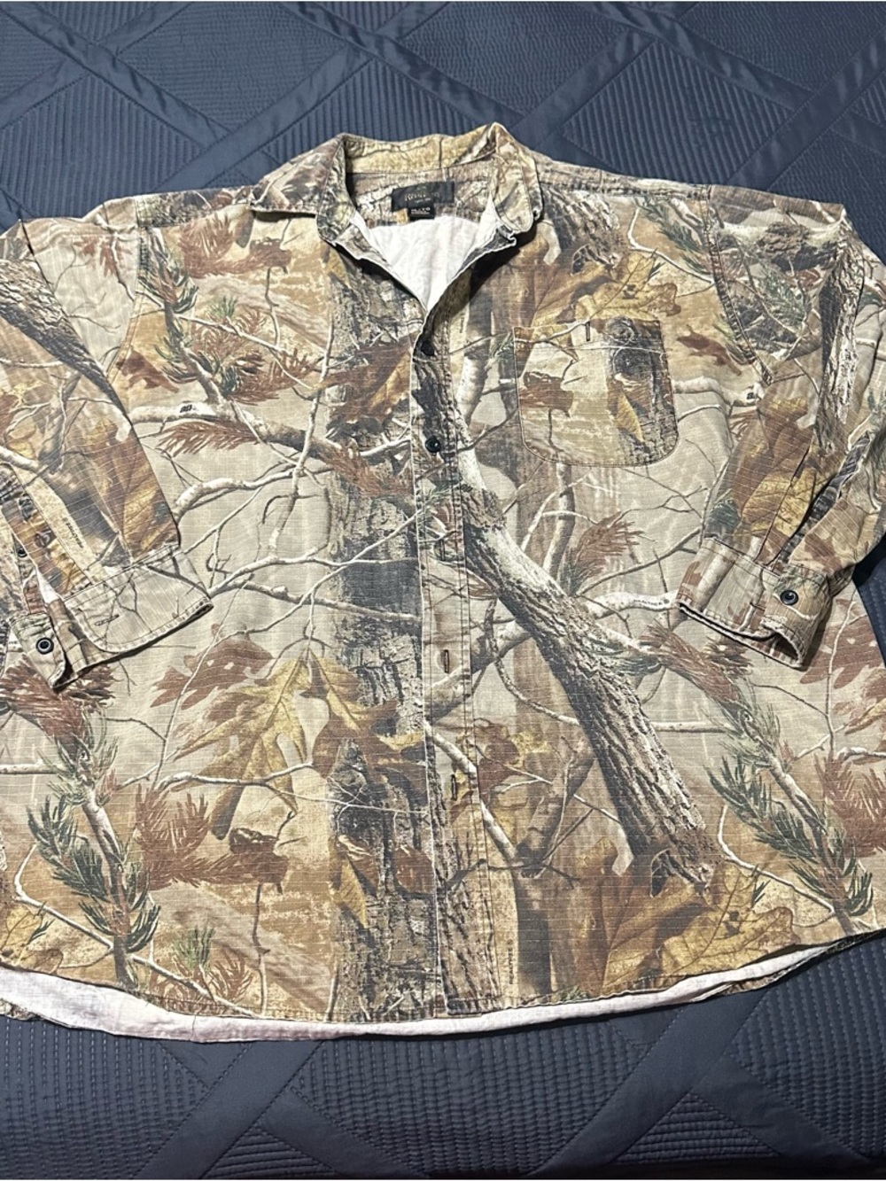 Red Head Real Tree Camouflage Long Sleeve Button Down Mens XL Hunting Camping